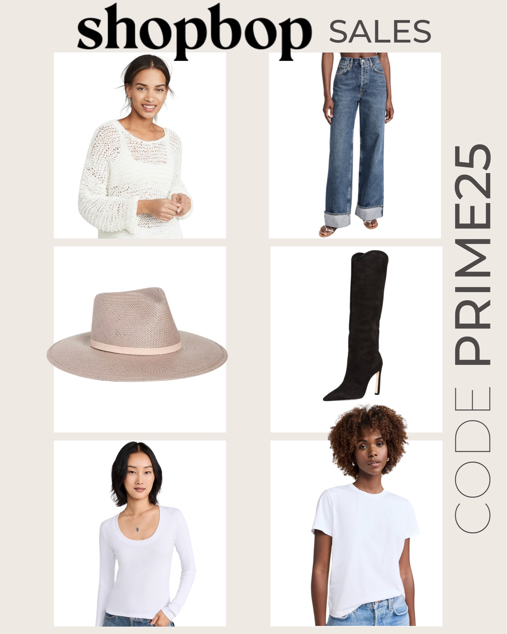 Shopbop sale - promo code PRIME25. Super excited for the Janessa Leone hat! 

#LTKSaleAlert #LTKxPrimeDay #LTKGiftGuide