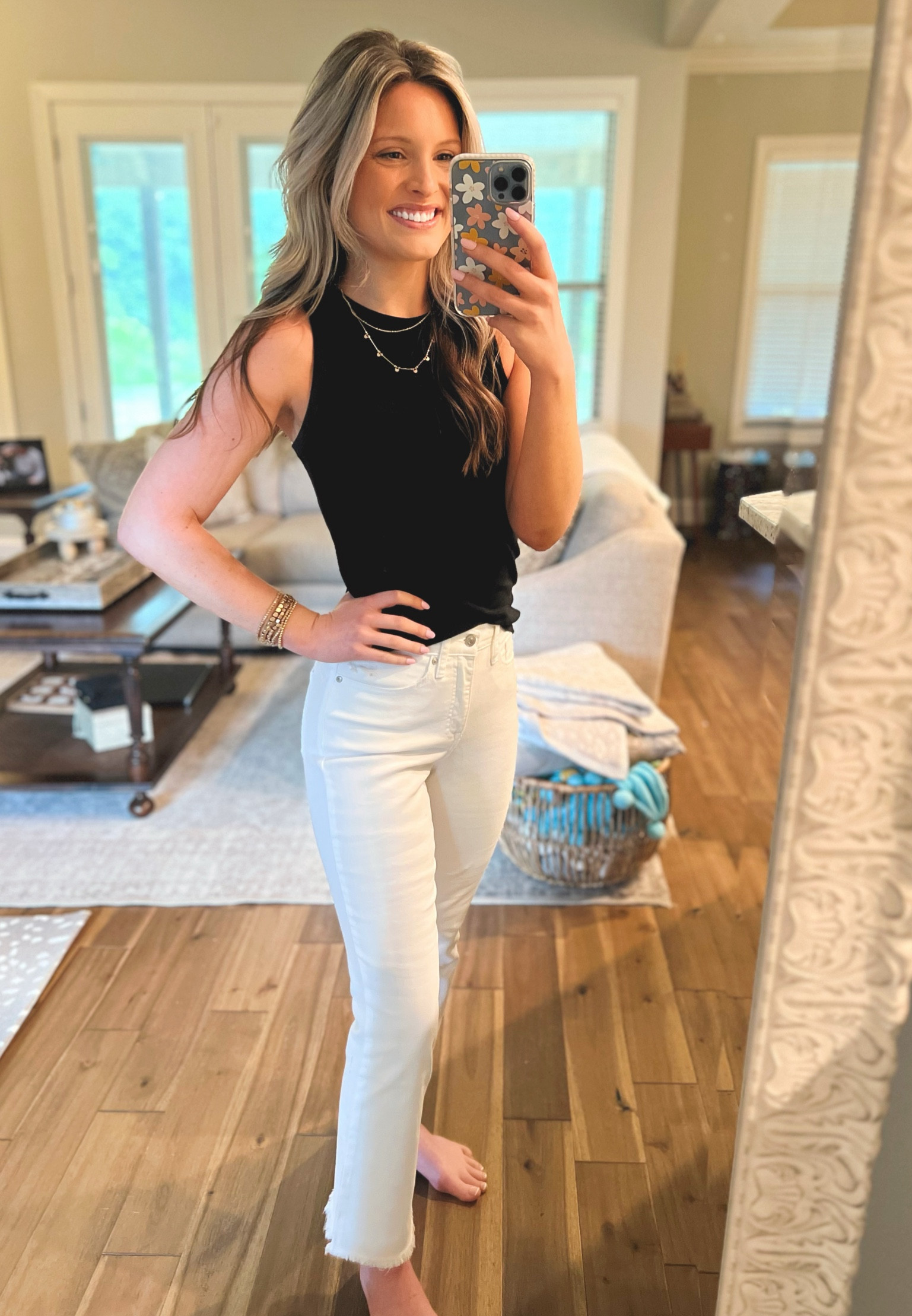 Walmart jeans. Wearing a size 4 fits TTS 5’4 for height reference. 
Walmart spring, Walmart fashion, Walmart jeans 

#LTKFind #LTKSeasonal #LTKunder50