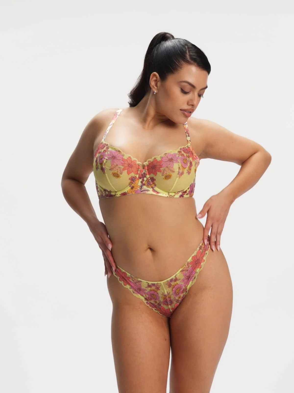 Mod Poppy Unlined Lace Balconette Bra | Savage x Fenty - North America