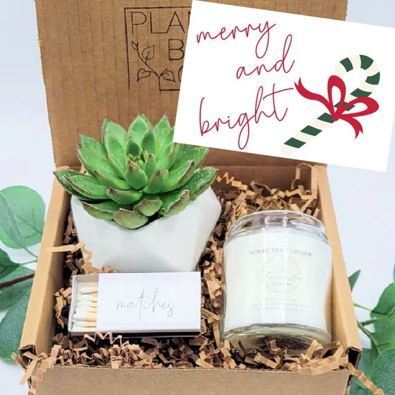 Merry Christmas Succulent Gift Box Christmas Gift Ideas for - Etsy | Etsy (US)