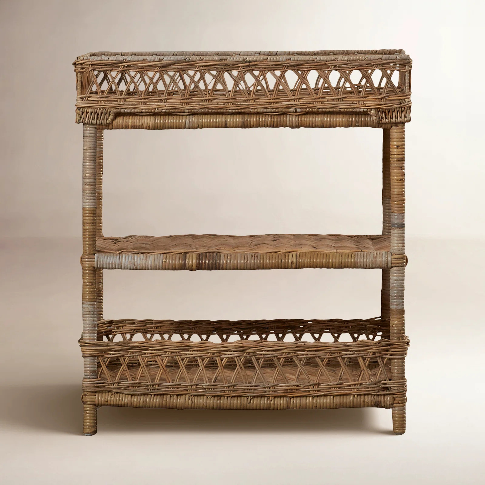 Arloe Wicker Bar Cart | Birch Lane