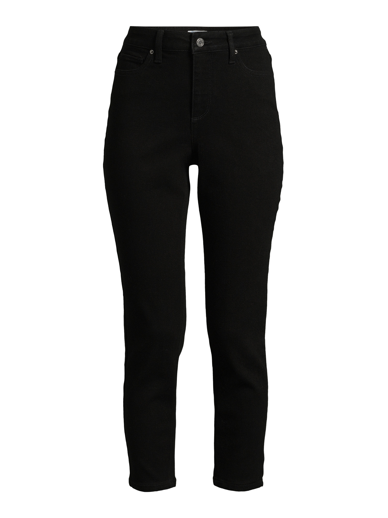 Time and Tru Women's Cropped High Rise Distressed Mom Jeans, 27" Inseam for Regular, Sizes 2-20 | Walmart (US)