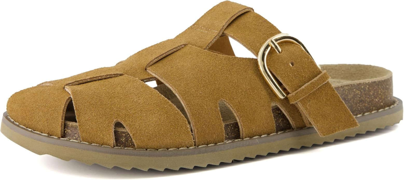 CUSHIONAIRE Benson Women’s Fisherman Clog – Suede Slip-On Sandal with Adjustable Buckle & Con... | Amazon (US)