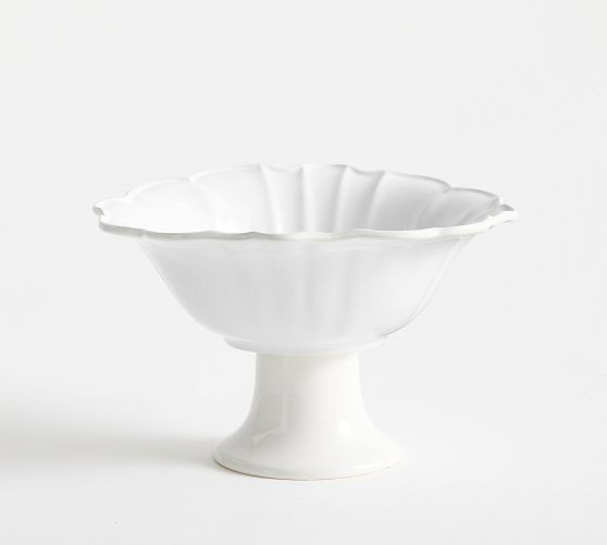 Monique Lhuillier Juliana Scalloped Footed Serving Bowl | Pottery Barn (US)