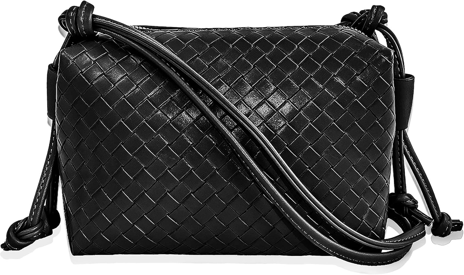 OIKSNUEOE Woven Purse Square Purse Small Crossbody Bags for Women Trendy Woven Bag Shoulder Bag | Amazon (US)