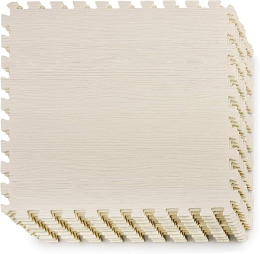 Yes4All Wood Grain Floor Mats Interlocking Exercise Foam Mats – Cover 48 SQFT (Multi-Color) | Amazon (US)