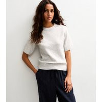 Women's Light Grey Short Sleeve Midweight Knit Tee New Look | New Look (UK)