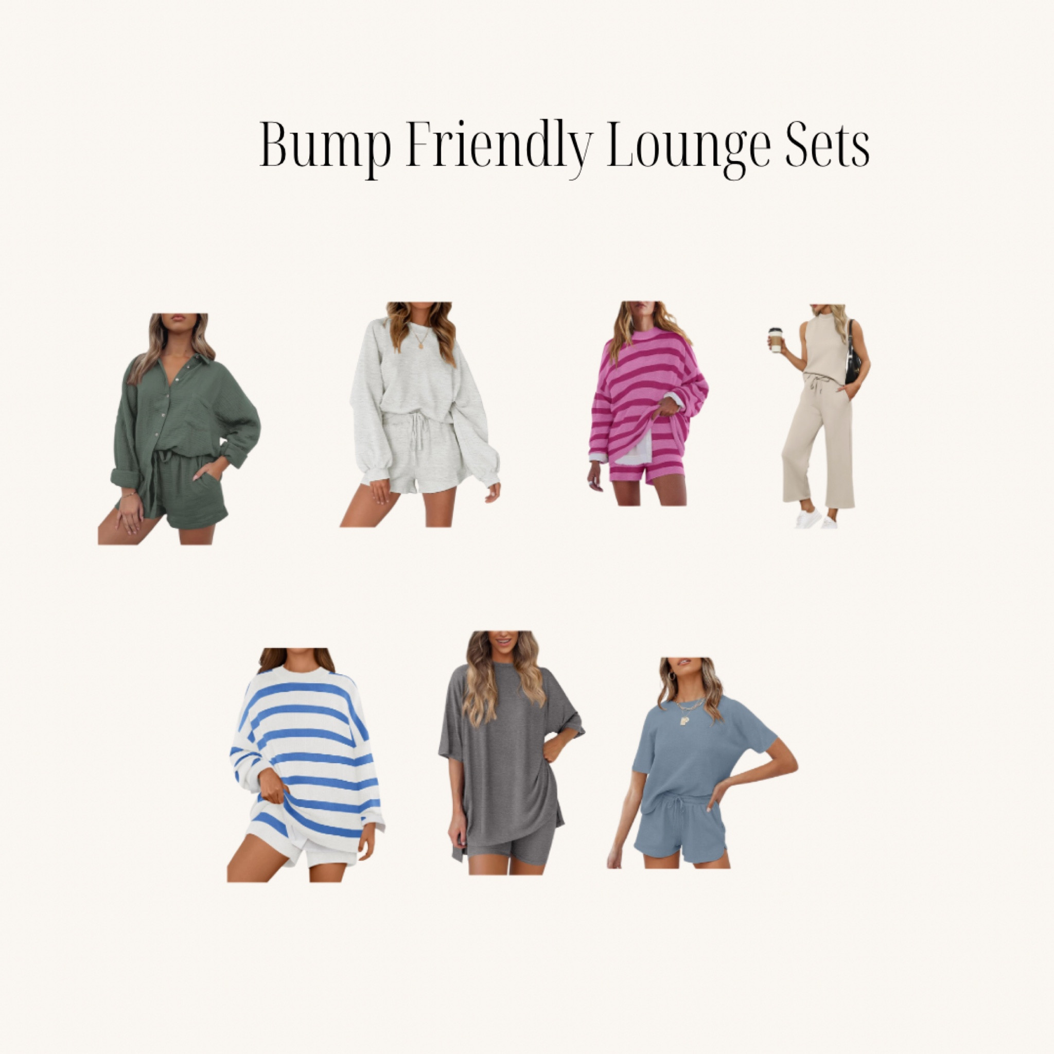 Bump friendly lounge sets!!

#LTKFindsUnder100 #LTKFindsUnder50 #LTKBump