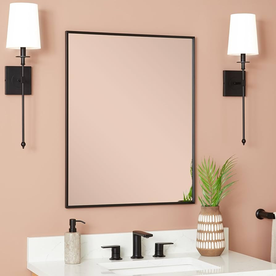 Signature Hardware 953931 Kardon 30" x 24" Transitional Rectangular Framed Bathroom Wall Mirror -... | Amazon (US)