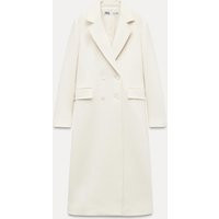Zara Collection Tailored Wool Blend Coat In White - S - Woman | Zara UK