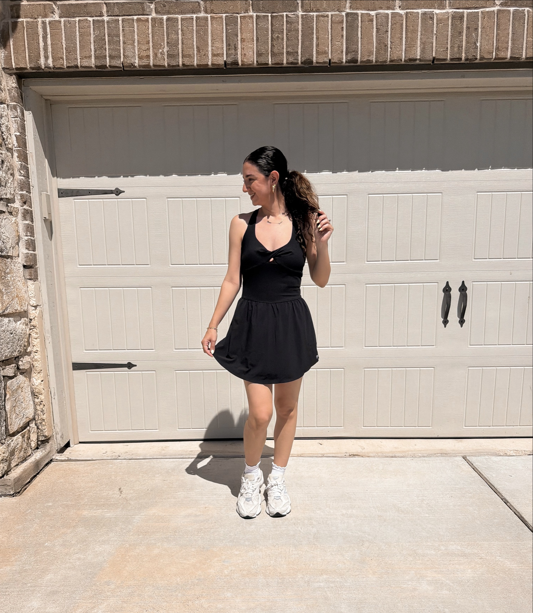 love my new mini dress from @Fabletics #fableticspartner 🖤 wearing a size medium. this is what i love wearing in the spring/summer, to sports, weekends, etc! such an easy one to dress up with a denim jacket and sneakers/sandals

#LTKootd #LTKActive #LTKfitnessgoals