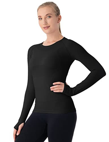 MathCat Seamless Workout Shirts for Women Long Sleeve Yoga Tops Sports Running Shirt Breathable Athletic Top Slim Fit | Amazon (US)