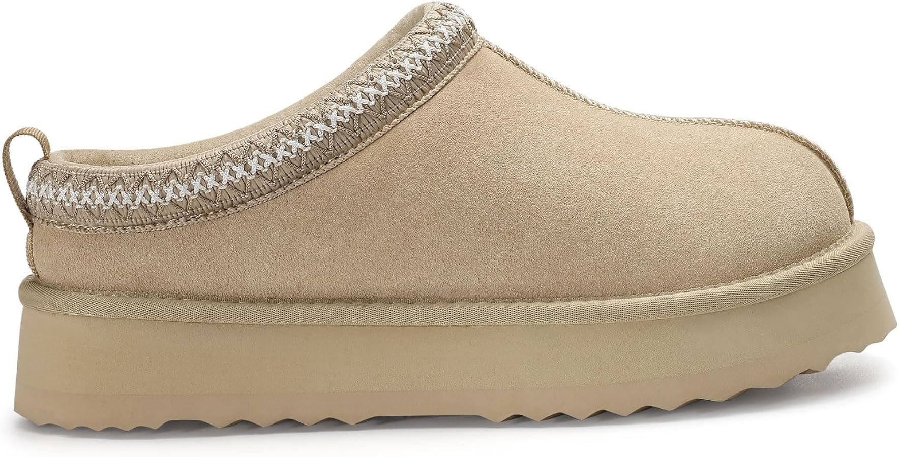 KIDMI Genuine Suede Platform Slippers for Women Fuzzy Winter Warm Shoes Indoor Outdoor | Amazon (US)