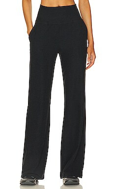 Beyond Yoga Easy Cropped Wide Leg Pant in Darkest Night from Revolve.com | Revolve Clothing (Global)