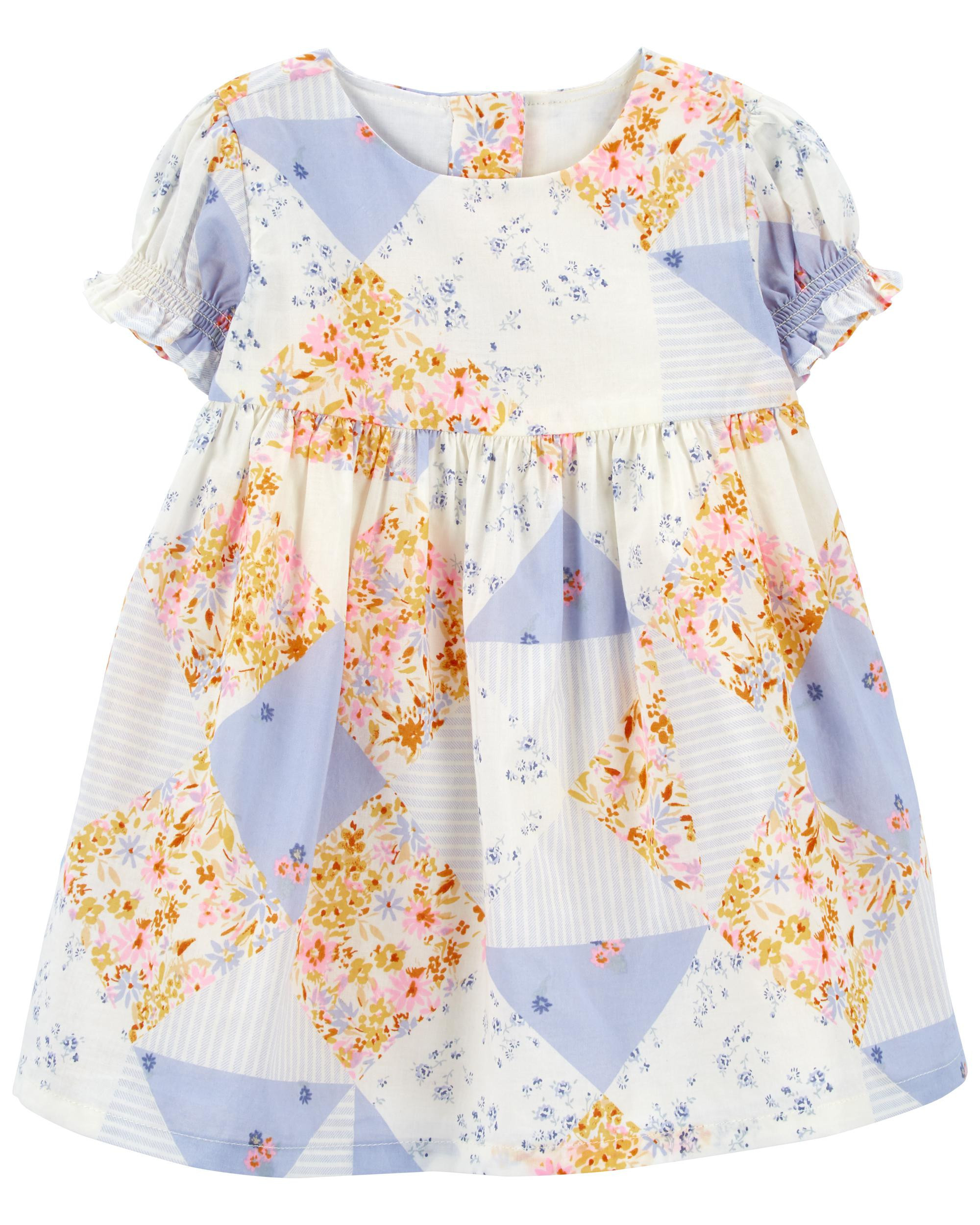 Baby Patchwork Floral Print Babydoll Dress | OshKosh B'gosh