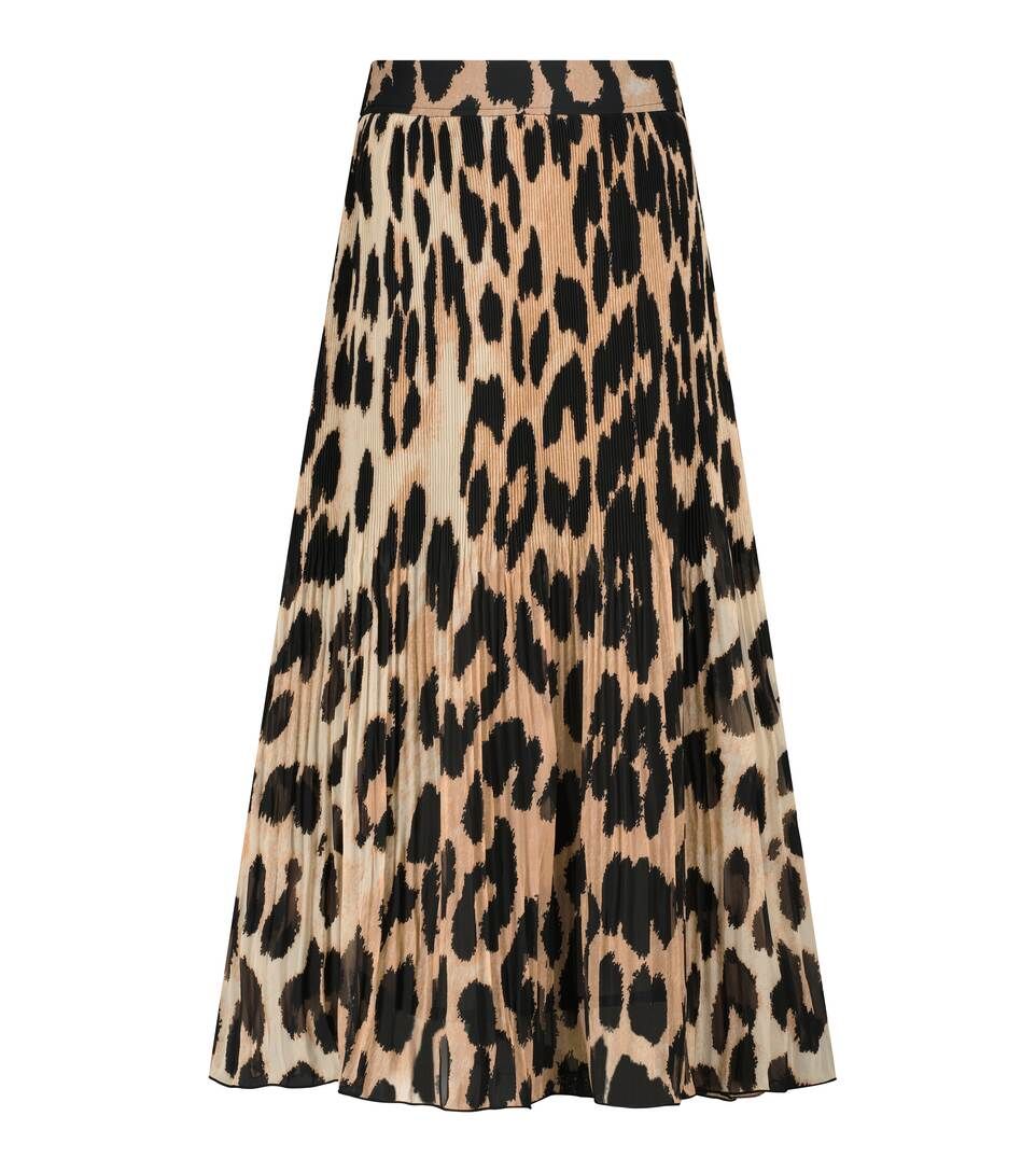 Leopard-print georgette midi skirt | Mytheresa (US/CA)