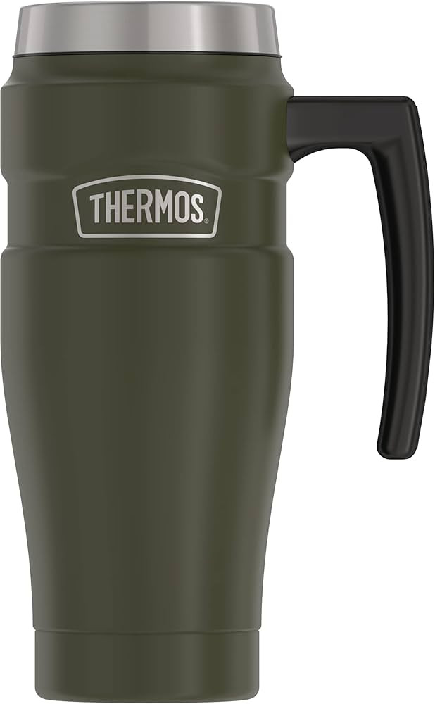 THERMOS Stainless King Vacuum-Insulated Travel Mug, 16 Ounce, Army Green | Amazon (US)