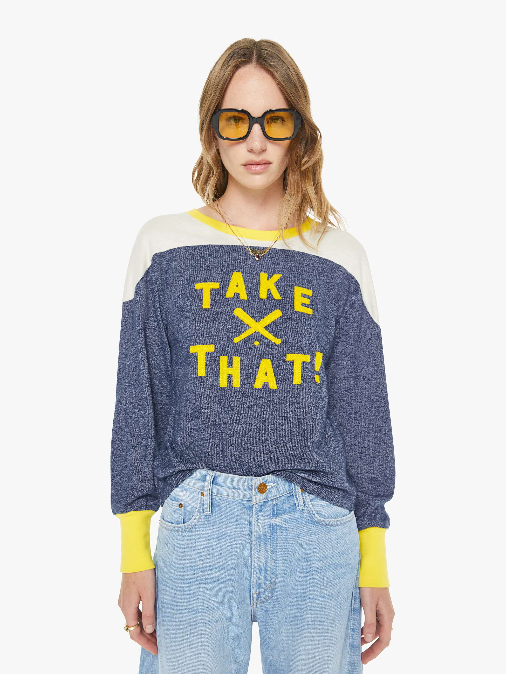 The L/S Cap Outfielder - Take That! | Mother Denim
