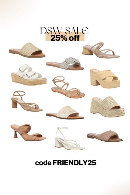 DSW shoe + sandals sale
25% off code FRIENDLY25


#LTKshoecrush #LTKsalealert #LTKFind