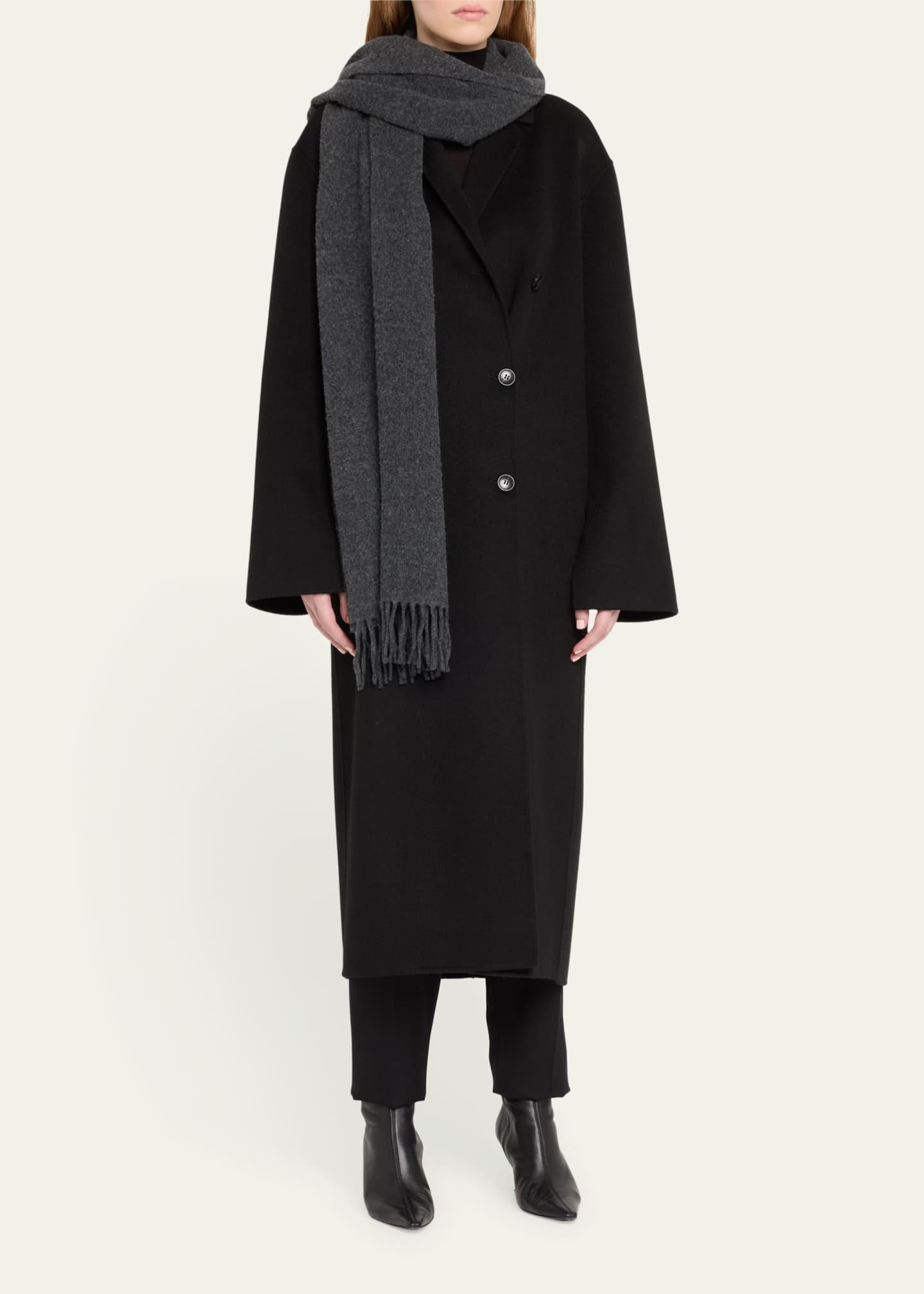 Toteme Classic Wool Fringe Scarf | Bergdorf Goodman