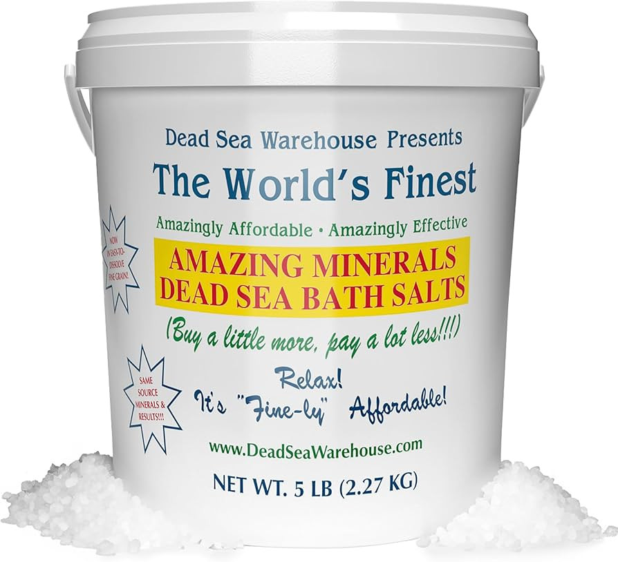 Dead Sea Warehouse-Amazing Minerals Dead Sea Bath Salts,100% Full Mineral Therapeutic Bath Salts,... | Amazon (US)