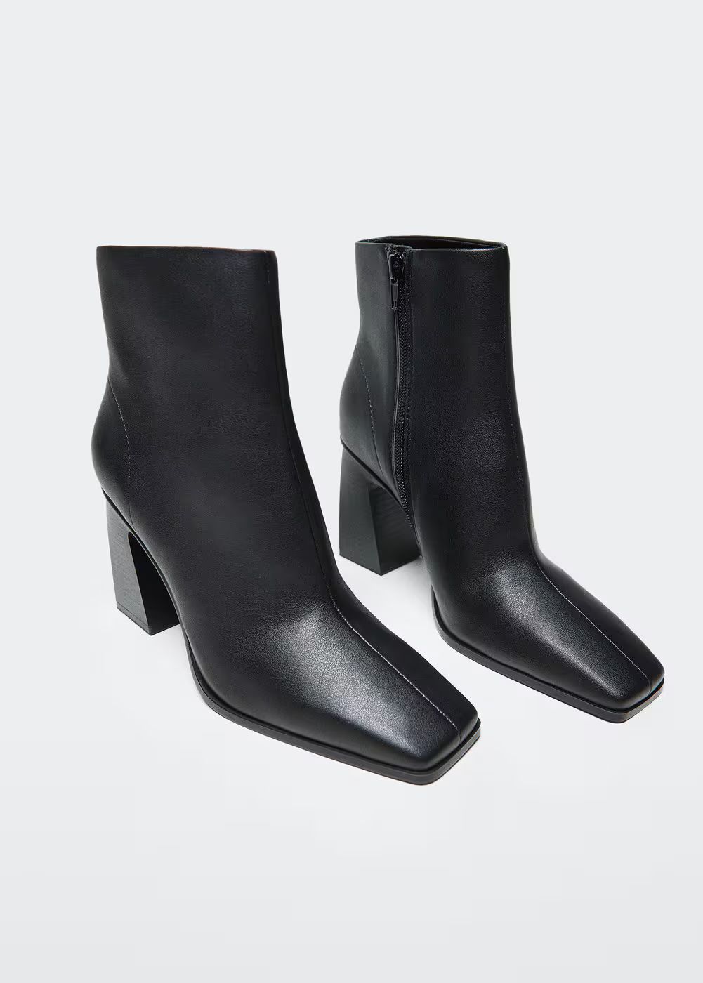 Squared-toe ankle boots -  Women | Mango USA | MANGO (US)