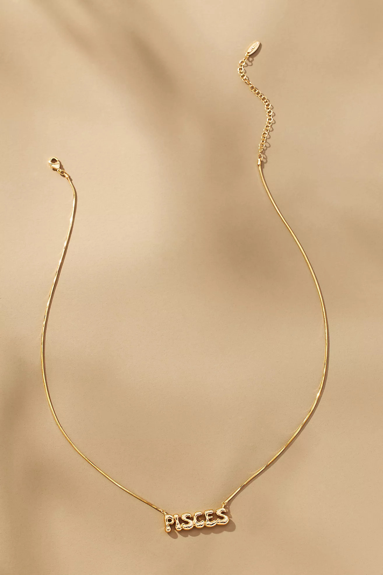 Bubble Letter Zodiac Necklace | Anthropologie (US)
