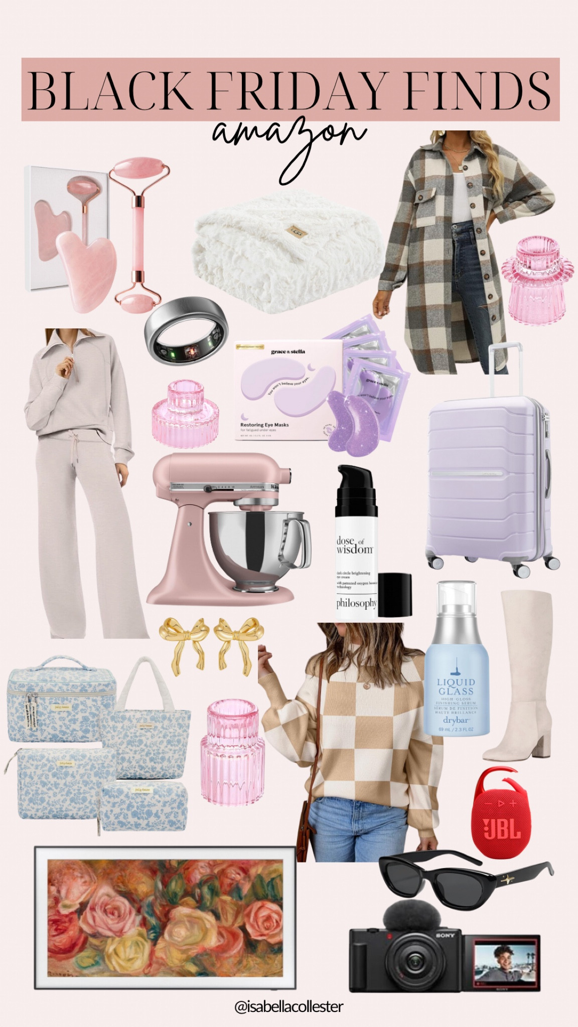 Amazon Black Friday  amazon Black Friday deals  amazon  kitchen aid mixer  gua sha  face roller  skincare  fashion  cute sweater  bow earrings  eye masks  suitcase  oura ring  hair care  sunglasses wall art  vlog camera

#LTKSaleAlert #LTKCyberWeek #LTKSeasonal