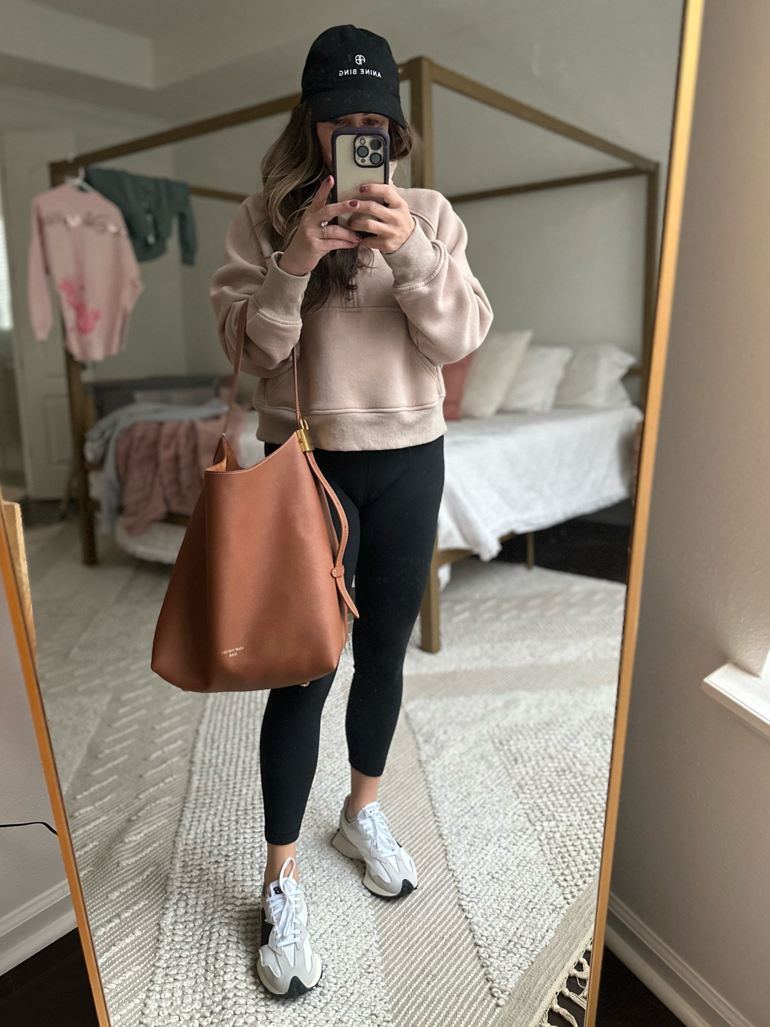 School drop off look, casual winter look, running errands, athleisure, easy leggings look, Amazon dupe, lululemon, New Balance neutral sneakers, Louis Vuitton 

#LTKActive #LTKFindsUnder100 #LTKStyleTip