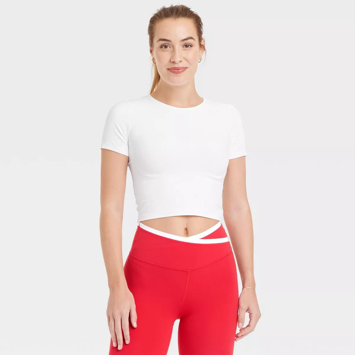 Women's Everyday Soft Cropped Short Sleeve T-Shirt - All In Motion™ | Target