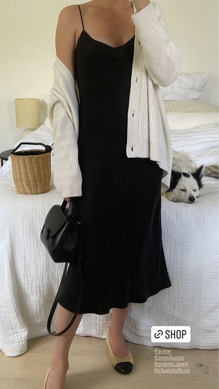 Slip dress style with Jenni Kayne cardigan 🤍

#LTKSeasonal #LTKFind #LTKstyletip