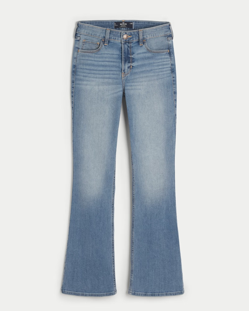 Mid-Rise Light Wash Boot Jeans | Hollister (US)