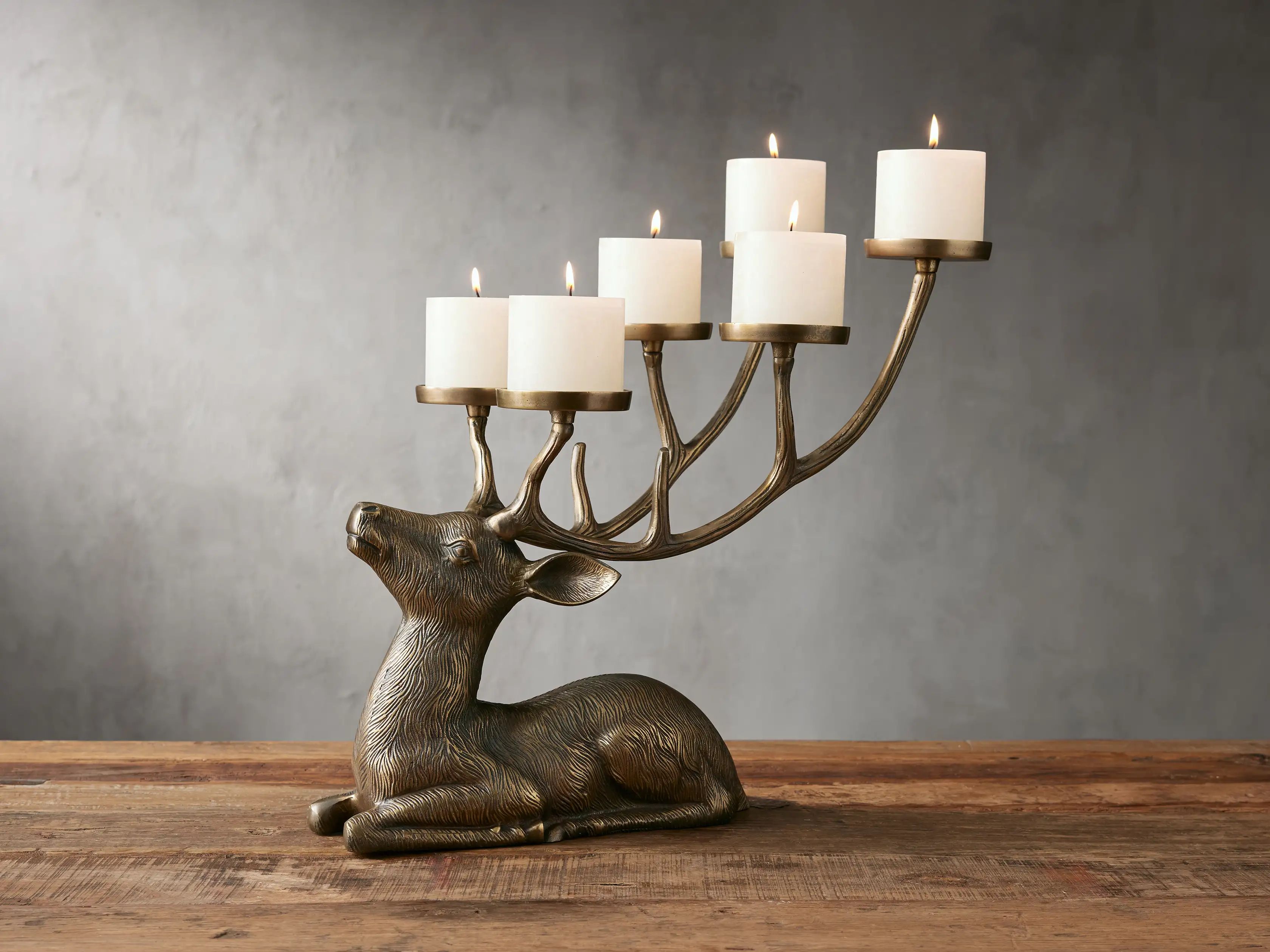 Tabletop Deer Candle Holder | Arhaus