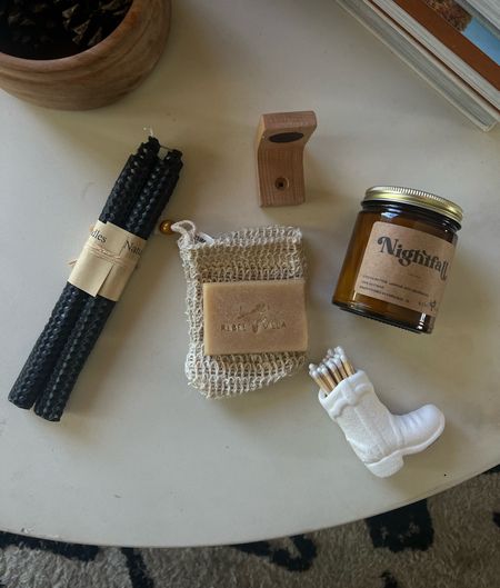 Some of my favorite finds lately! Beeswax candles, a magnetic wooden soap holder for the shower, and boot matches! 🕯️ 

#LTKfindsunder50 #LTKsalealert #LTKhome