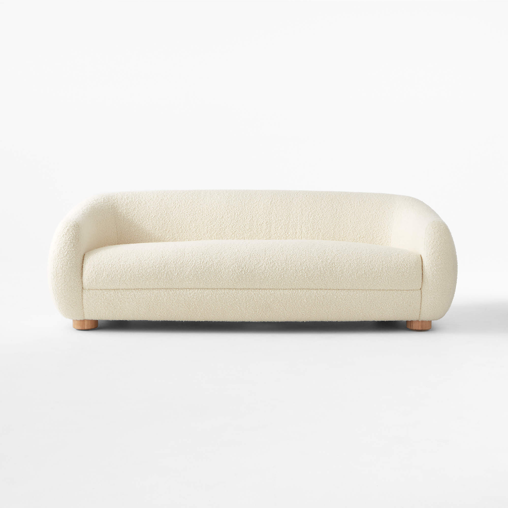 Laszlo 80" Ivory Boucle Loveseat + Reviews | CB2 | CB2