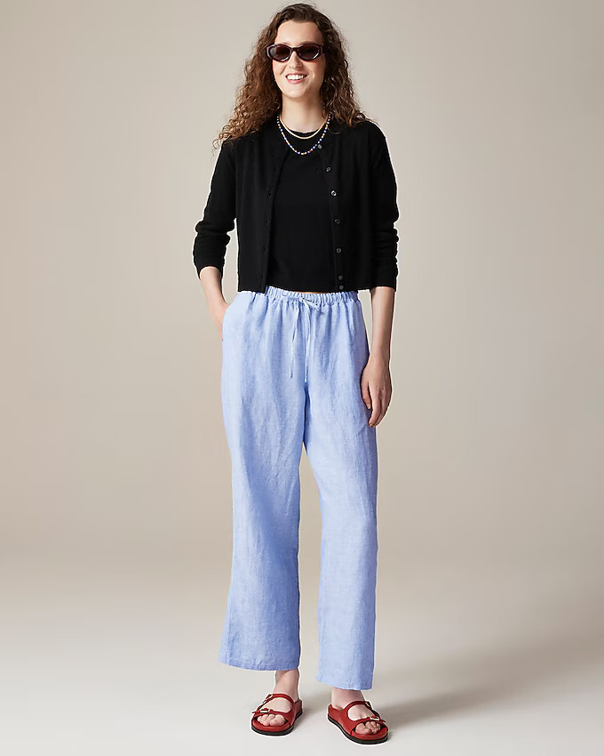 Soleil pant in linen | J. Crew US