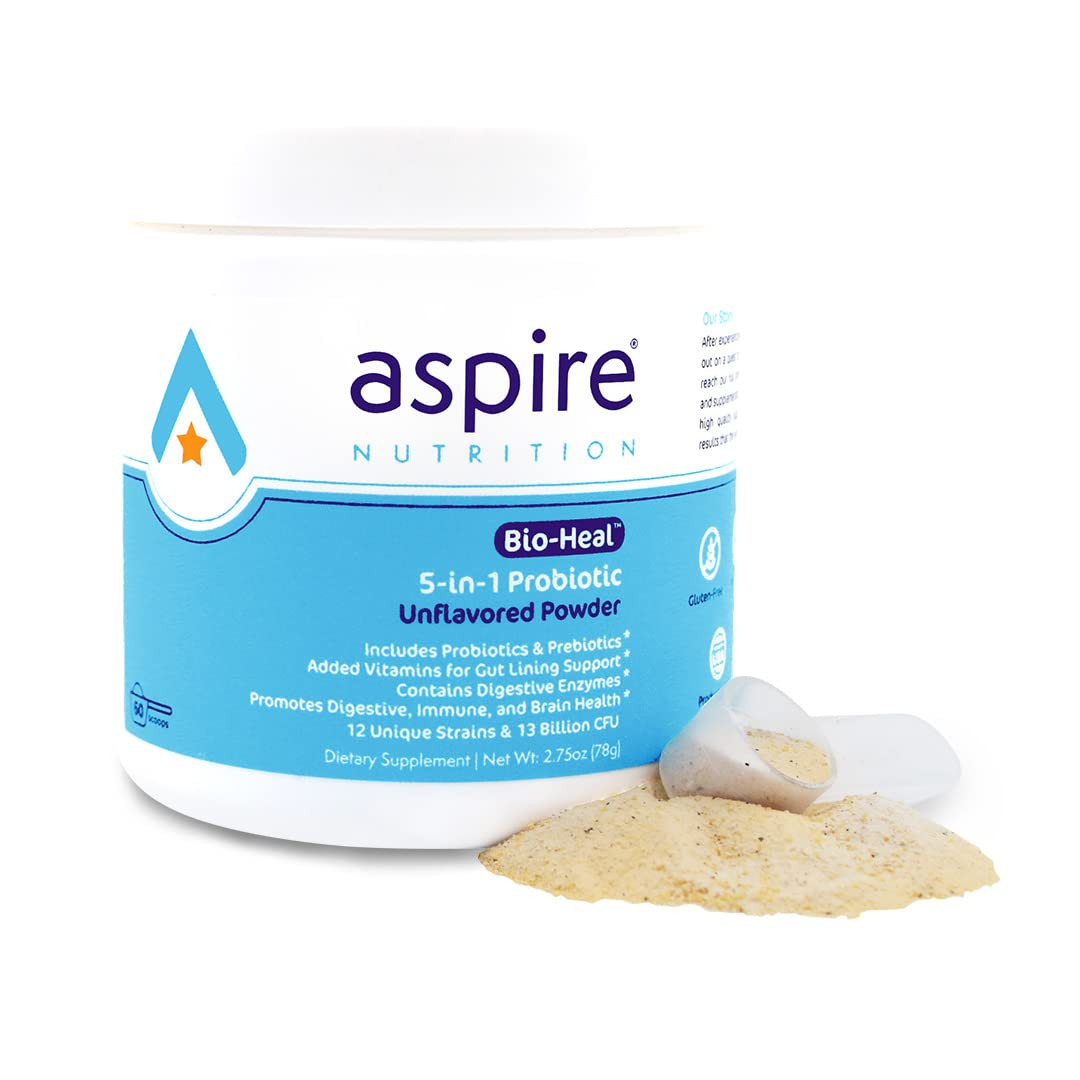 Aspire Nutrition 5-in-1 Bio-Heal® Probiotic for Kids, Men & Women - Best Supplement for Brain Fu... | Amazon (US)