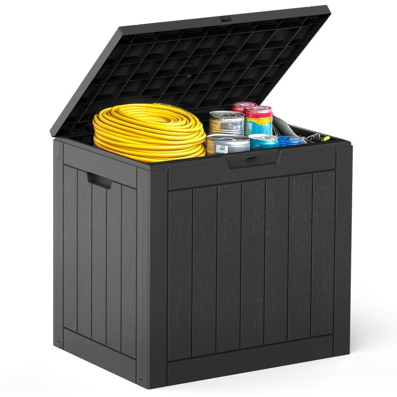 Gianna 31 Gallon Resin Deck Box, Waterproof UV Resistant Outdoor Storage Box for Garden, Garage... | Walmart (US)