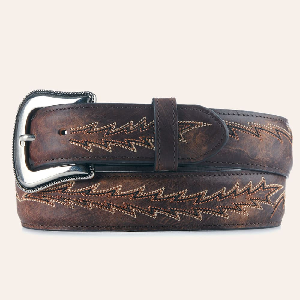 JRC & Sons Women's Nancy Brass Boot Stitch Leather Western Belt | Cavender's
