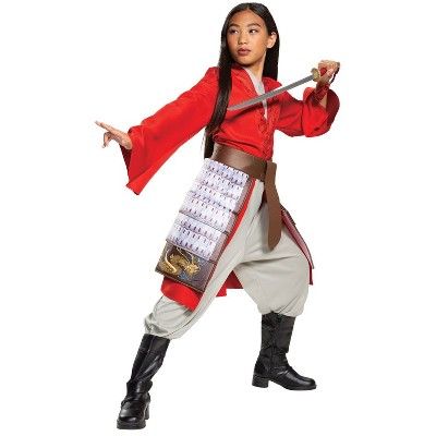 Kids' Mulan Hero Red Dress Deluxe Halloween Costume (4-6) | Target