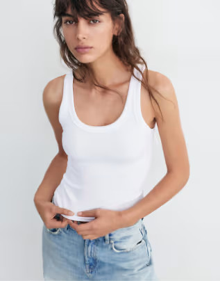 › Pull&Bear Basic tank top in white | ASOS (Global)