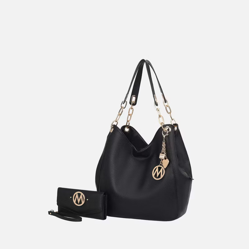 Hobo Shoulder Handbag with Wristlet, Ashley 2-Piece Set - MKF Collection - Pink | Target