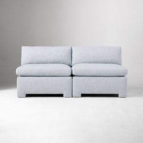 Florent Modular Armless Sofa (65"–98") | West Elm (US)