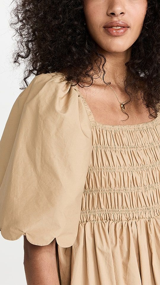 English Factory Scallop Detail Midi Dress | SHOPBOP | Shopbop