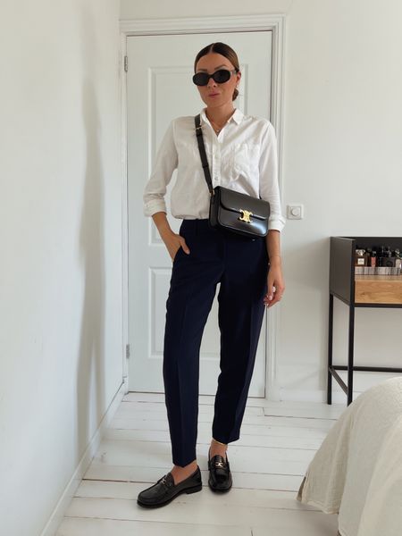 Tailored trousers styling 

outfit inspiration, autumn style, Sezane Paris, Trousers Gustavo, white blouse, black loafers, & Other Stories, Flattered, Arket. 

#LTKstyletip #LTKeurope #LTKSeasonal