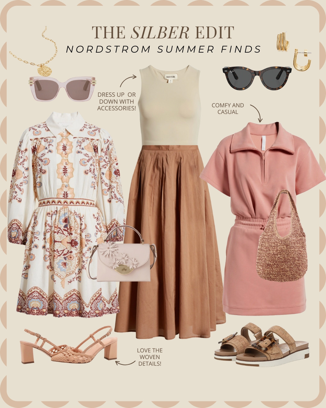 Dresses for every style - from dinner date to weekend errands! These looks are from Nordstrom and are currently on sale.

summer dresses, summer style, outfit ideas, pink, neutral, feminine, casual, elevated, upscale, high/low, sandals, handbags, accessories, Stefana Silber 

 #LTKSummerEdit #LTKSeasonal #LTKSaleAlert