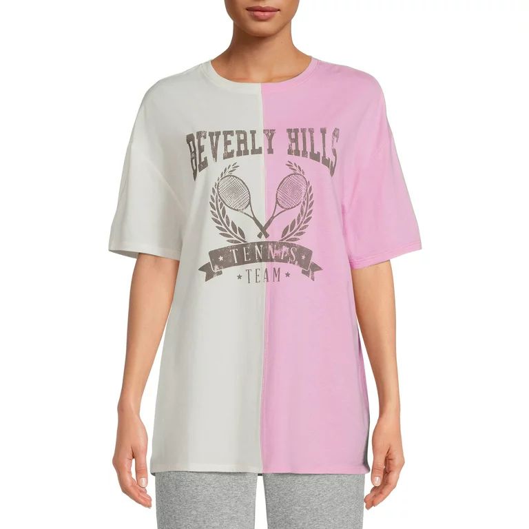 Grayson Social Women's and Women's Plus Beverly Hills Two-Tone Graphic Sleep Shirt | Walmart (US)