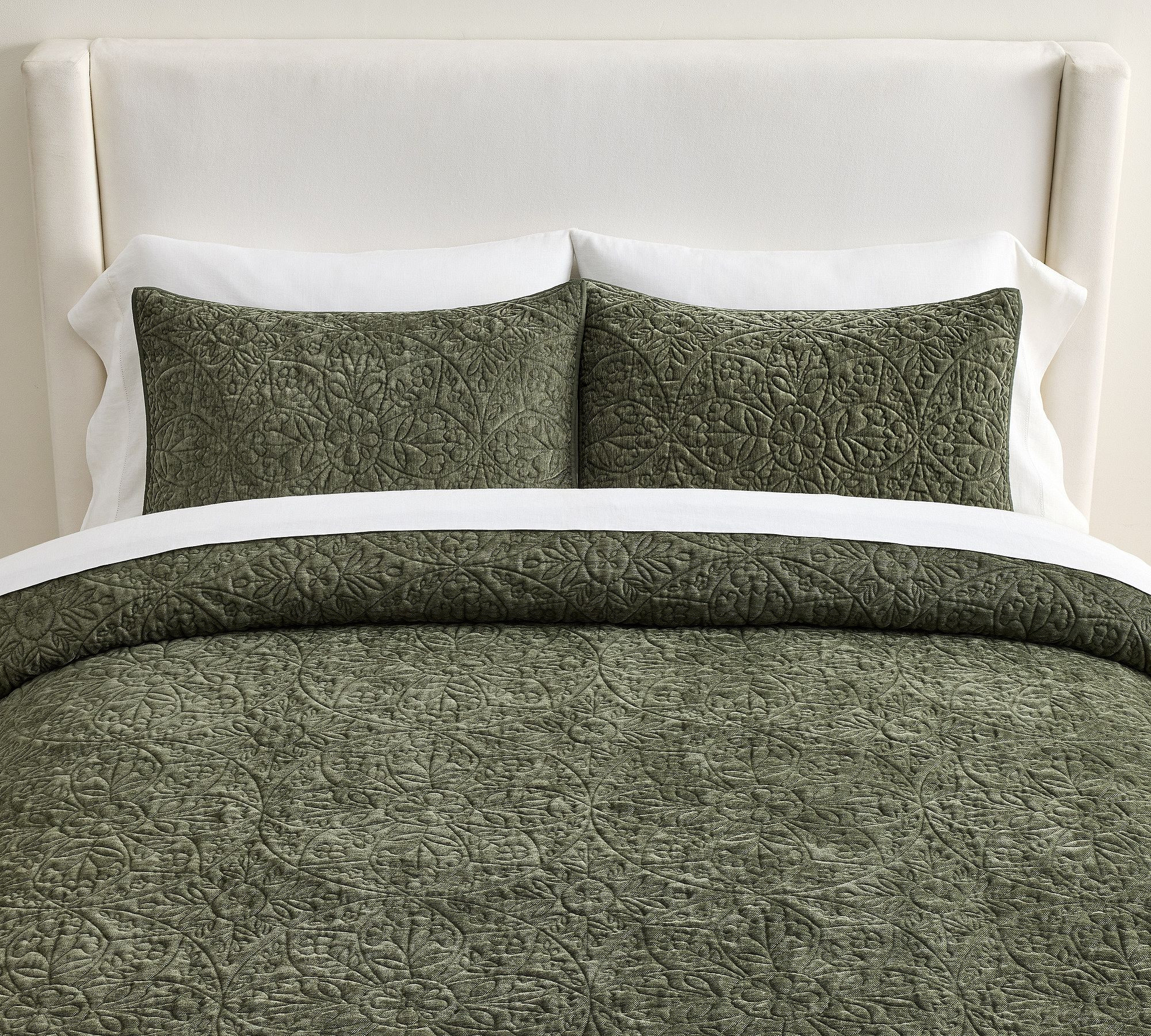 Heritage Medallion Velvet Quilt | Pottery Barn (US)