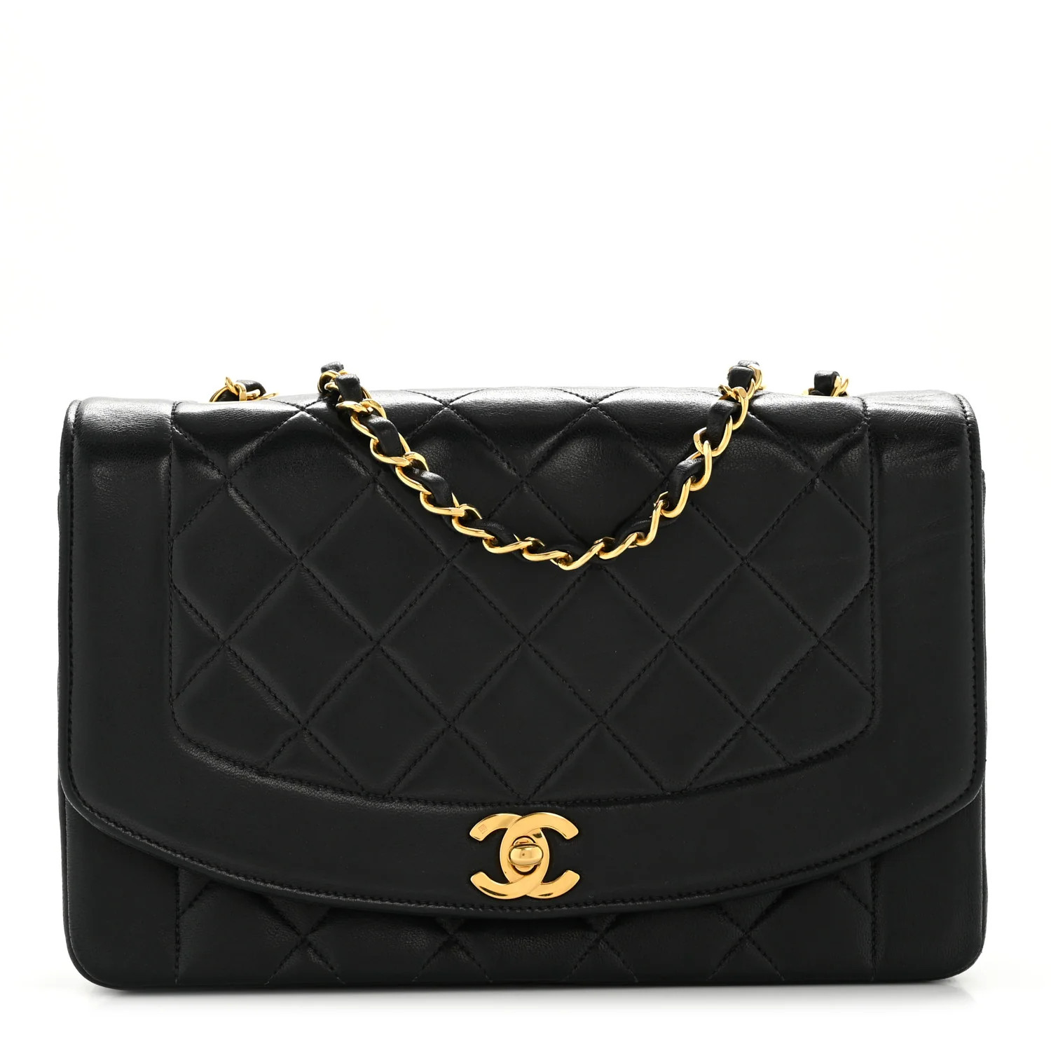 Chanel Lambskin Quilted Medium Single Flap Black 1871068 | FASHIONPHILE (US)