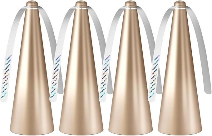 Fly Fans for Tables, 4 Pcs Food Fan to Keep Flies Away (Golden) | Amazon (US)